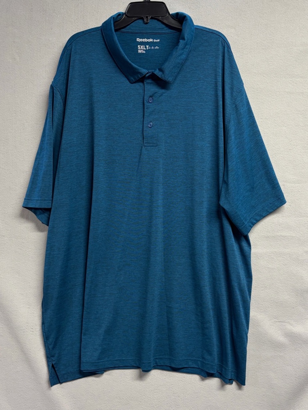 Reebok Golf Performance Polo Shirt Men's Teal Blue Big & Tall Lightweight 5XLT